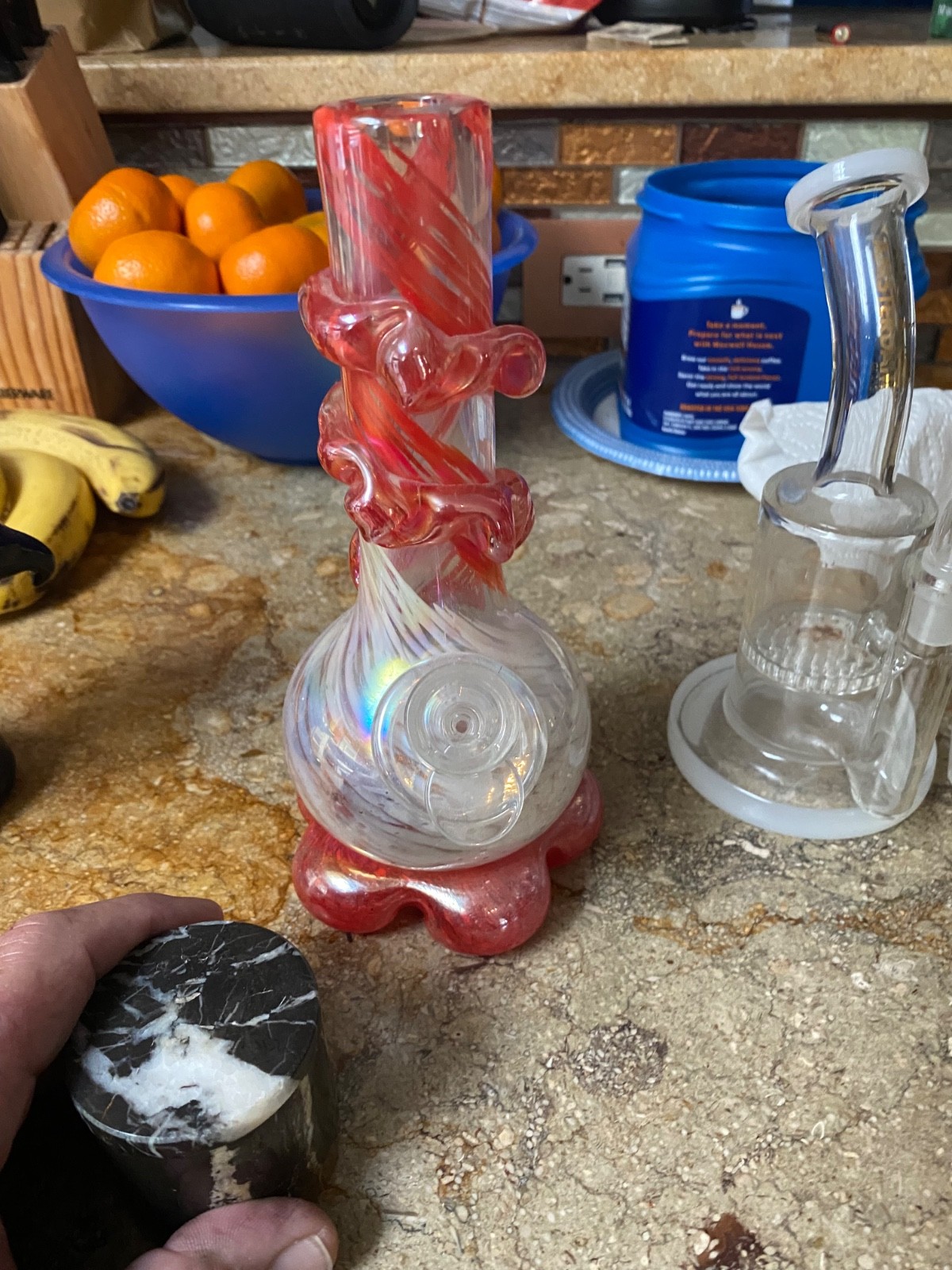 vintage glass bong bowl piece