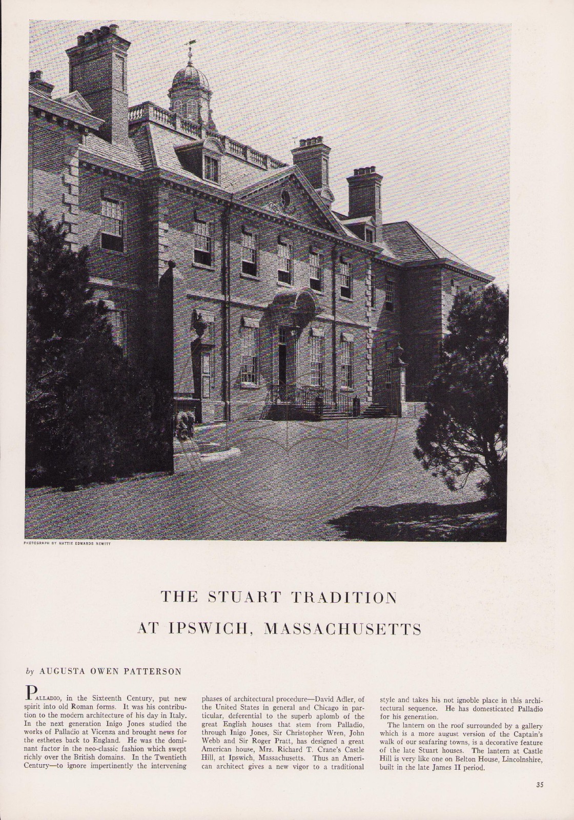 Castle Hill Crane Estate Ipswich MA Architect David Adler Photos 7pgs Vtg 1935