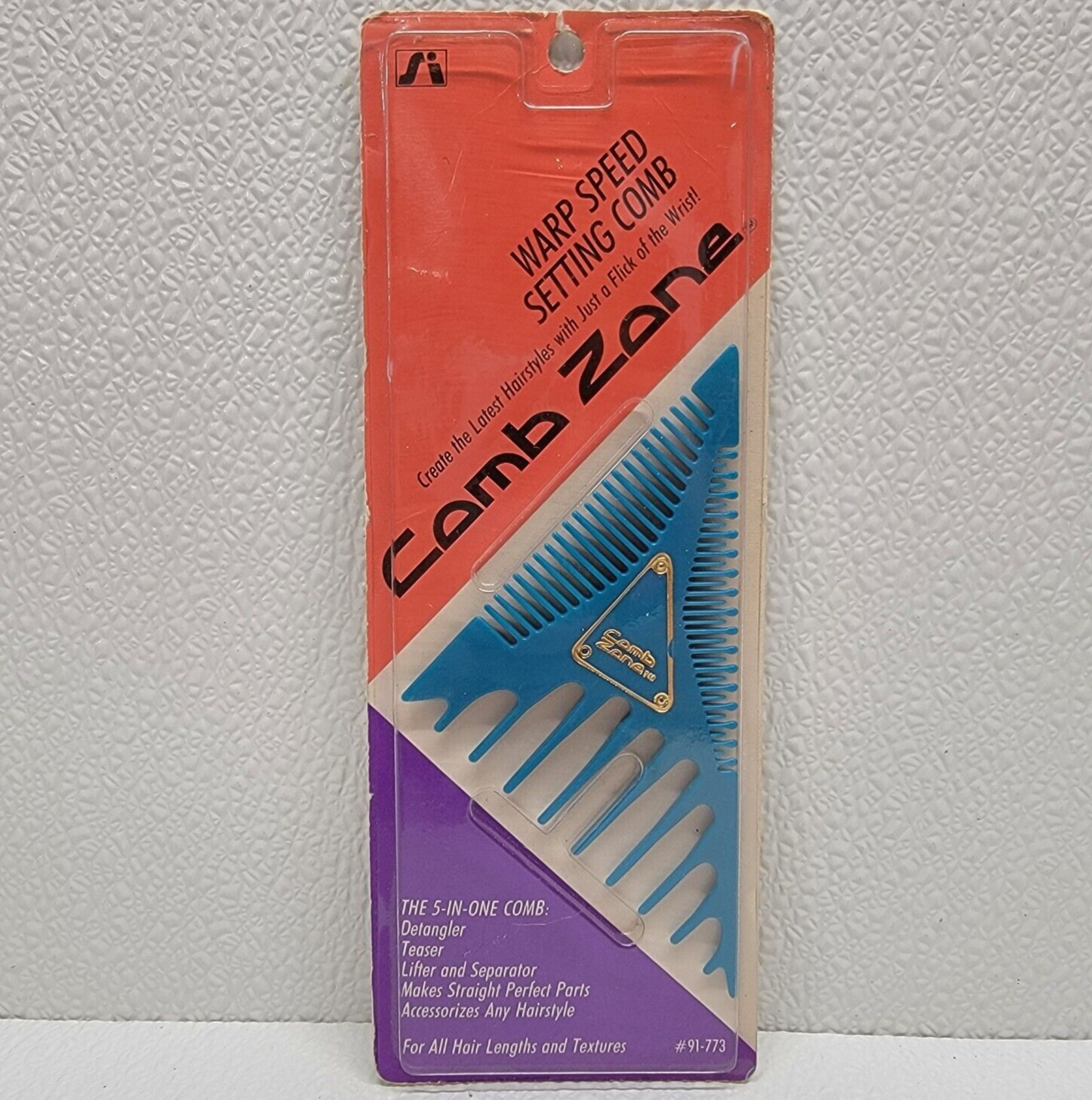 RARE Vintage Stance Industries 1988 Blue Hair Comb Zone Detangler, Teaser