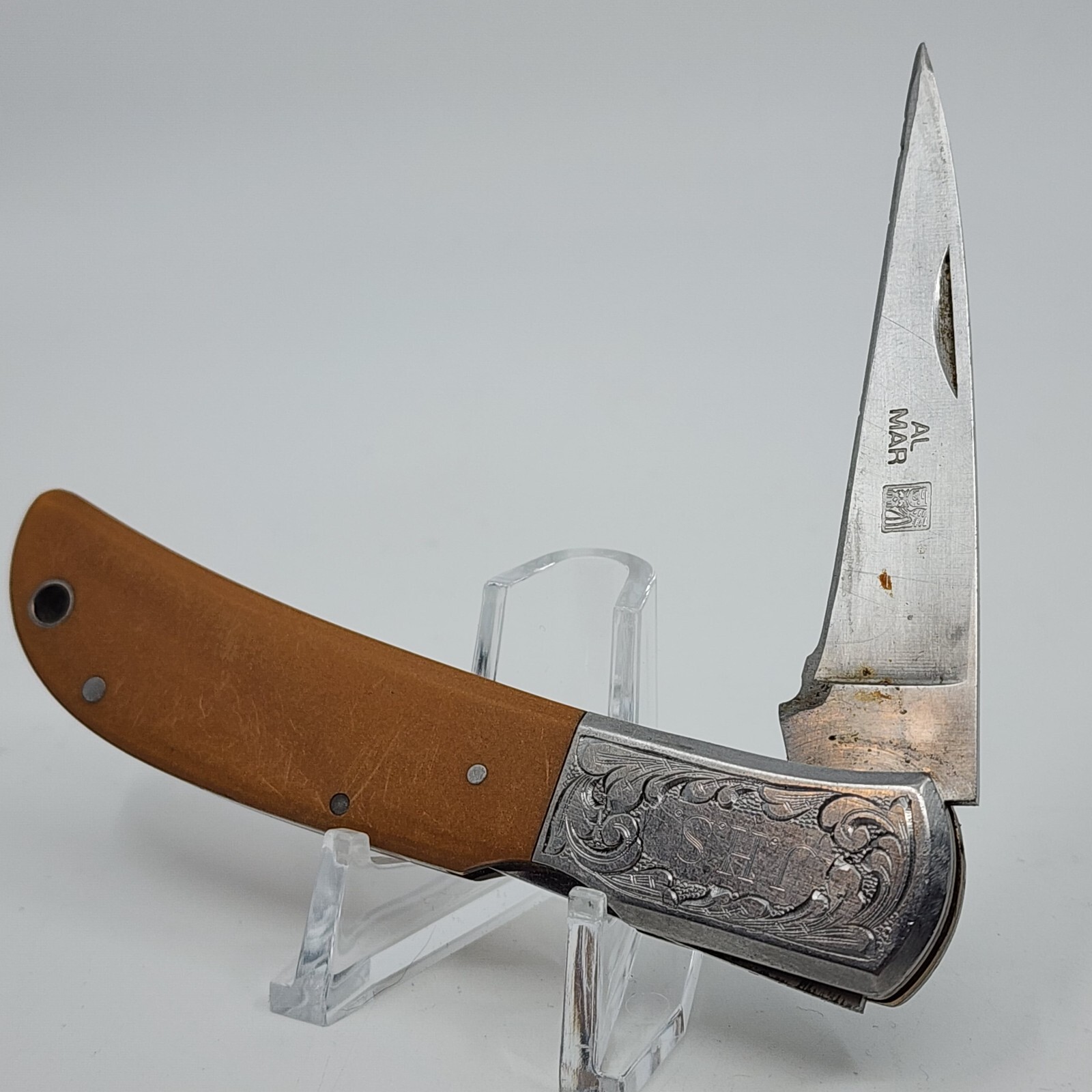 RARE Al Mar Micarta Handle Folding Knife SEKI JAPAN RARE Al Mar Micarta Handle Folding Knife SEKI JAPAN