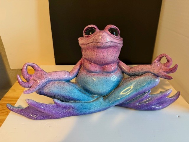 VTG Kitty\'s Critters NIRVANA Yoga Frog Figurine 2005 Meditation Large 13\ VTG Kitty\'s Critters NIRVANA Yoga Frog Figurine 2005 Meditation Large 13\