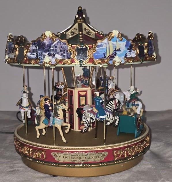 Mr. Christmas The Carousel Musical Animated 30 Songs Carols Year Round 1997 Vtg