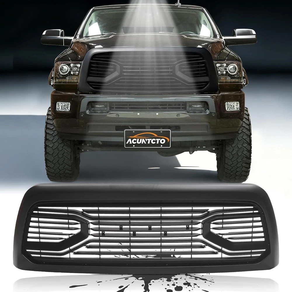 Front Grille Compatible with 2013-2018 Ram 2500 Ram 3500, Replacement Grille Hor Front Grille Compatible with 2013-2018 Ram 2500 Ram 3500, Replacement Grille Hor