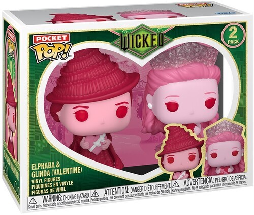 FUNKO Pocket POPElphaba & Glinda Valentine 2-Pack Figures