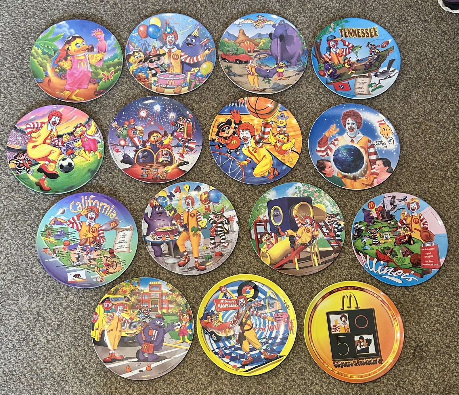 *NEW* Lot Of 15 Vintage McDonalds Collectors Plates Holidays Sports 1995-2005