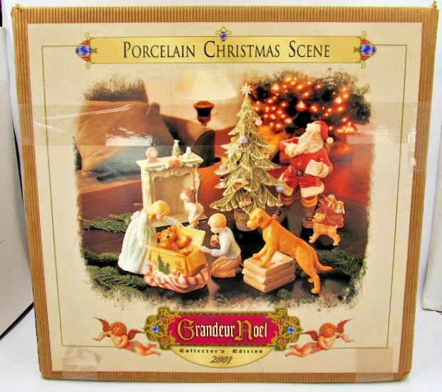 Vintage Grandeur Noel Collector's Edition 2001 Porcelain Christmas Scene in Box