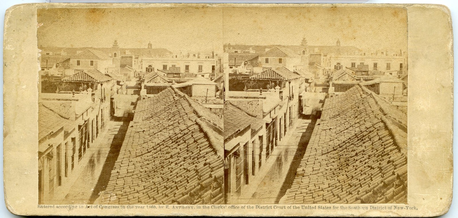 Havana CUBA 1860 Calle de Oreilly Street; George Barnard/E. Anthony CW169