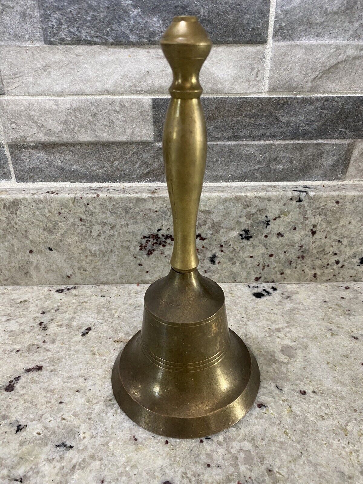 Vintage Bronze Hand Bell with Metal handle