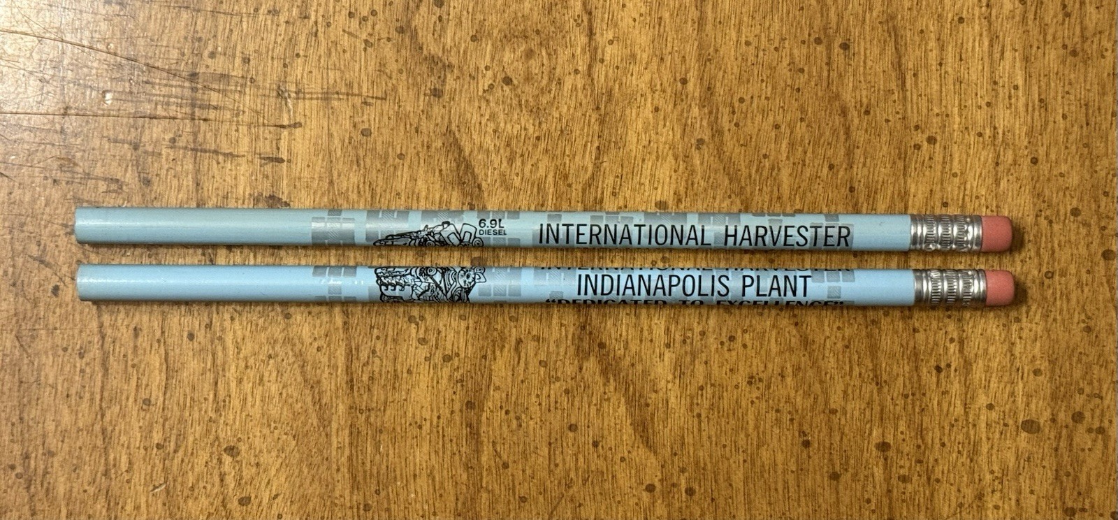 PAIR Of VINTAGE International Harvester Indianapolis Plant Advertising Pencils