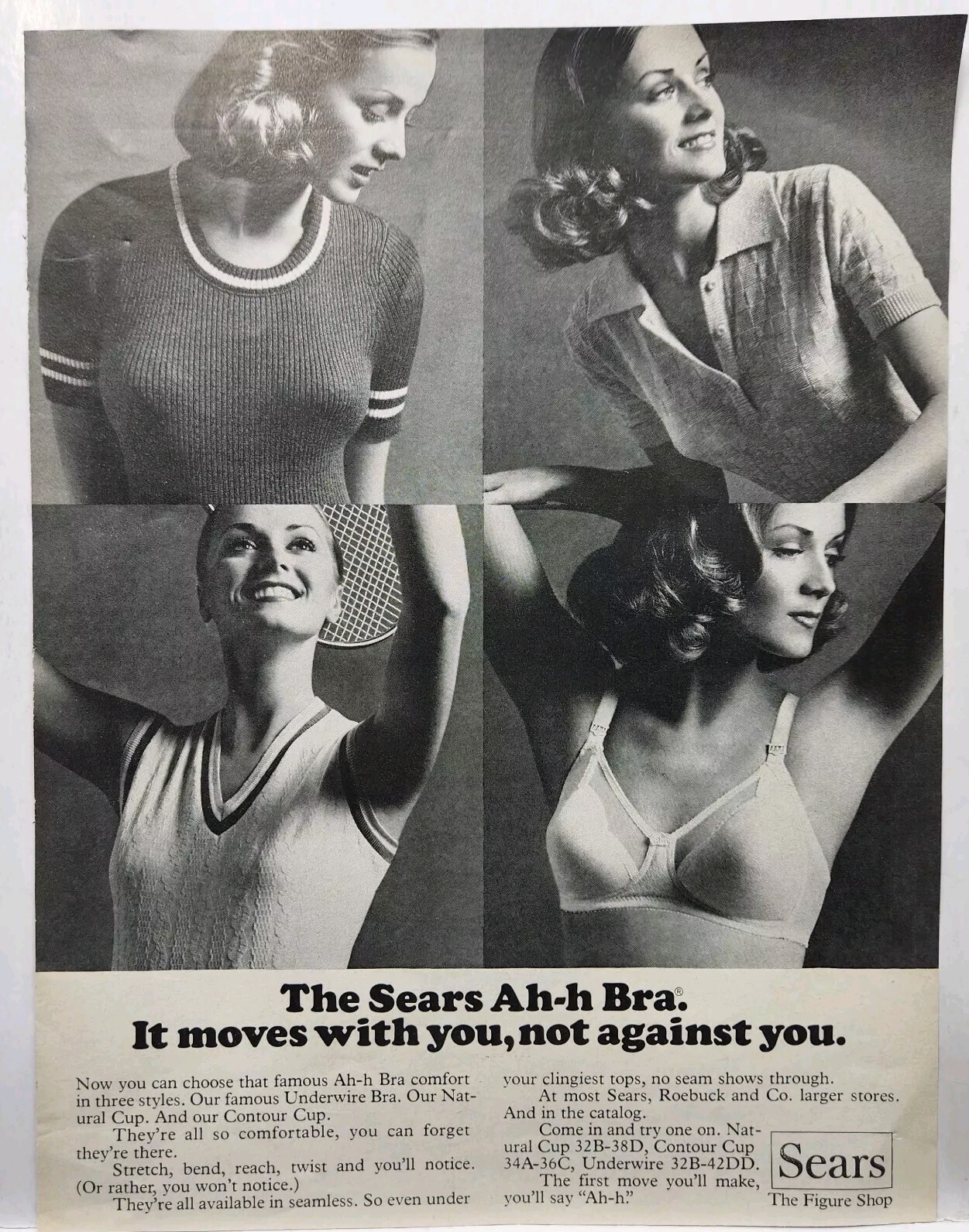 1975 Sears Roebuck Sexy Hot Girl Bra Lingerie Original Print Ad Retro 70s