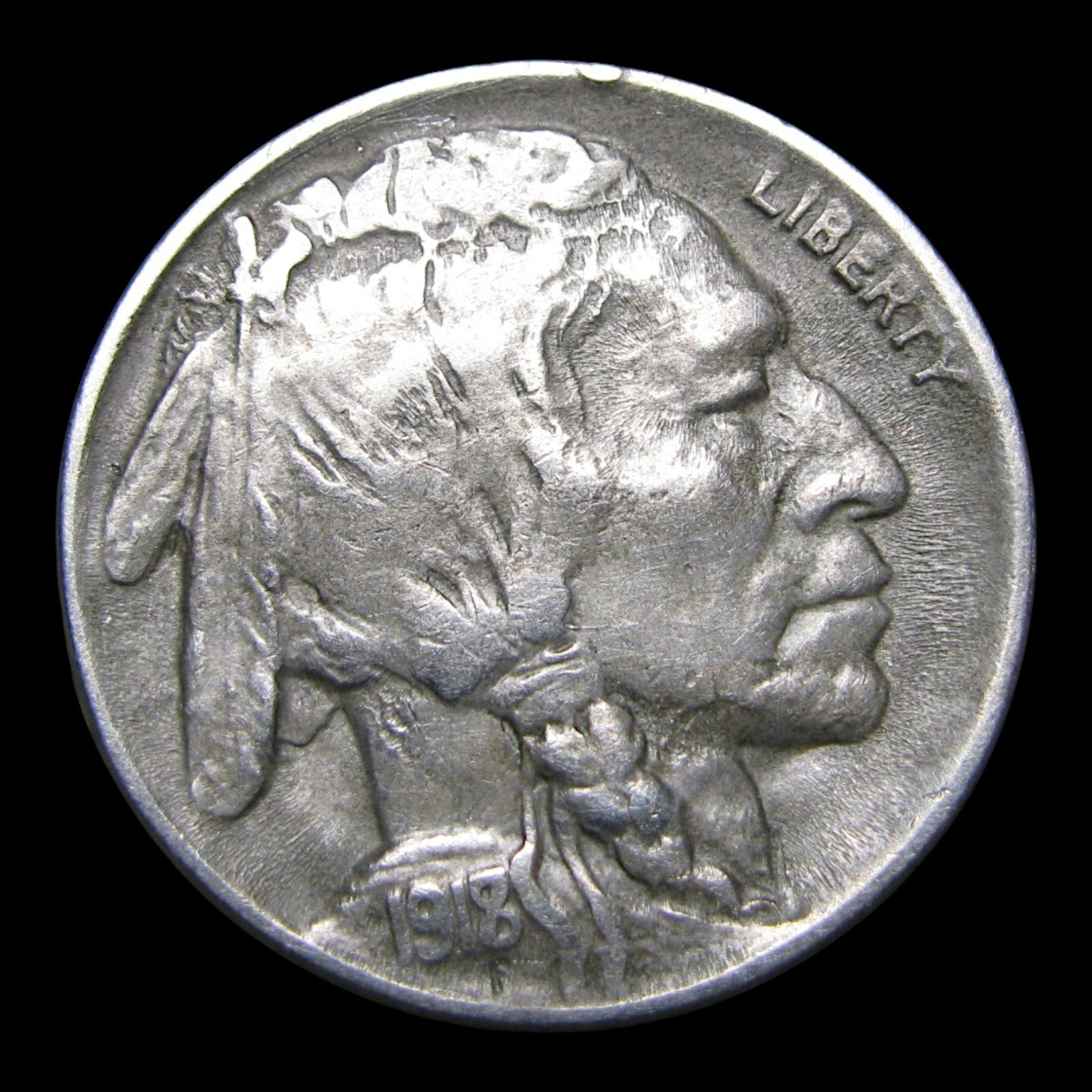1918/7-D Buffalo Nickel 5C - Good Details - Rare Overdate Variety Coin 1918/7-D Buffalo Nickel 5C - Good Details - Rare Overdate Variety Coin