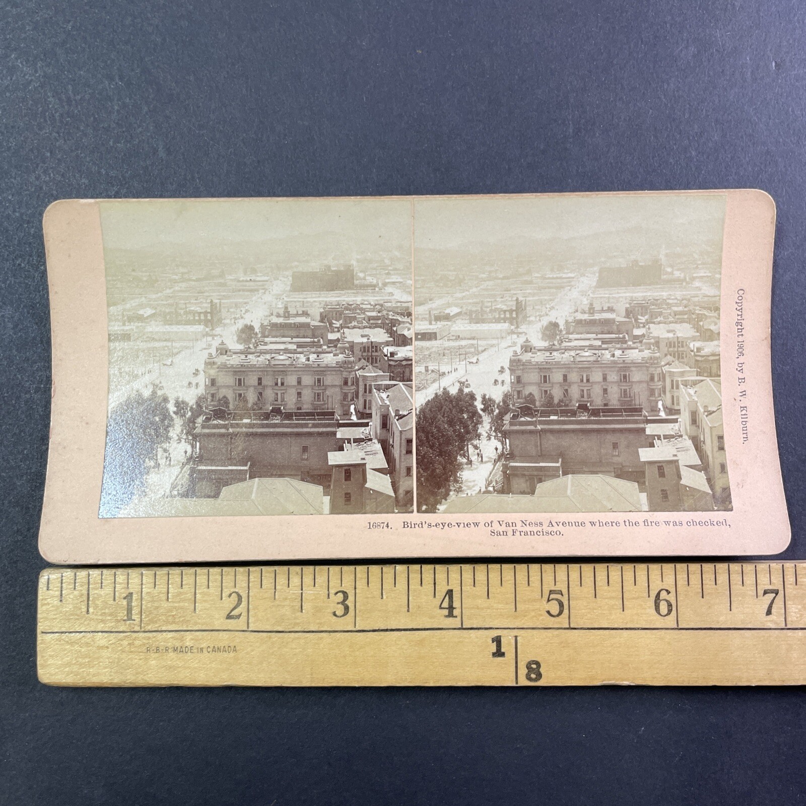 San Francisco Earthquake Stereoview 1906 B. W. Kilburn Van Ness Avenue San Francisco Earthquake Stereoview 1906 B. W. Kilburn Van Ness Avenue