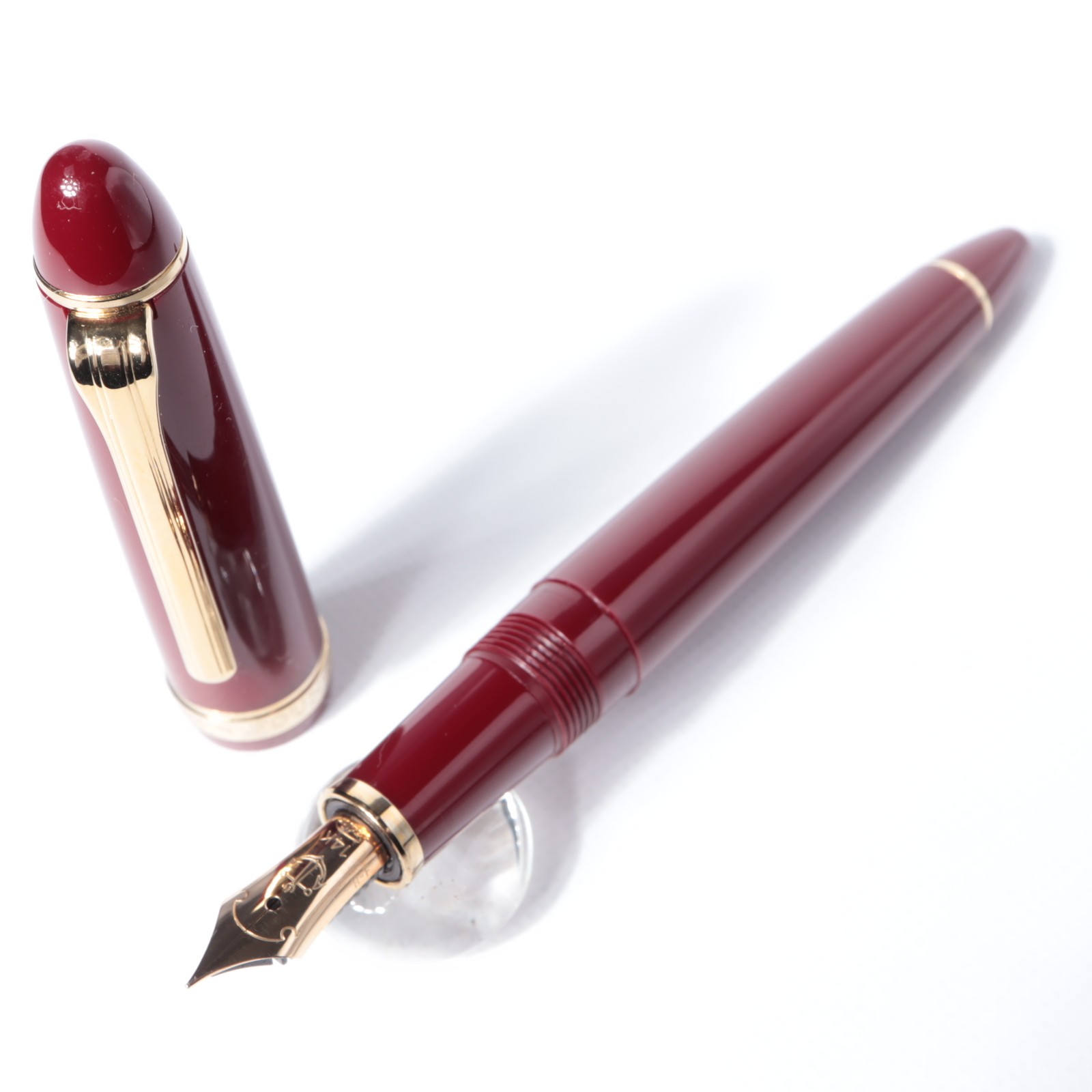 Sailor Profit Standard 14K Fountain Pen H-F Maroon GT Excellent Used