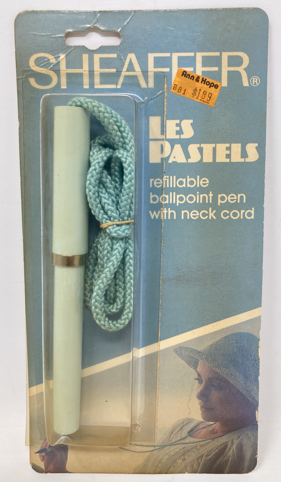 Vintage Sheaffer Les Pastels Refilable Ballpoint Pen with Neck Cord Sealed Vintage Sheaffer Les Pastels Refilable Ballpoint Pen with Neck Cord Sealed