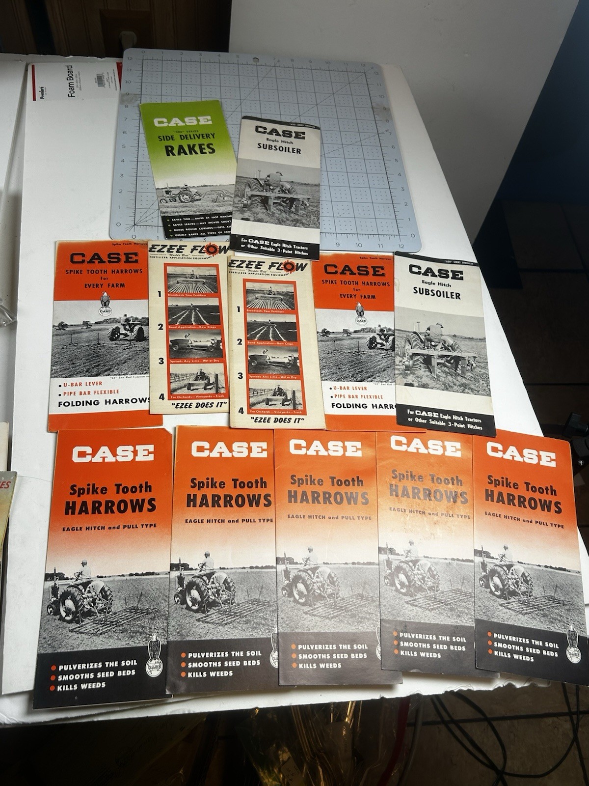   1950s JI Case Farm Equipment Brochure Manual Lot Spike Tooth Harrow Subsoiler