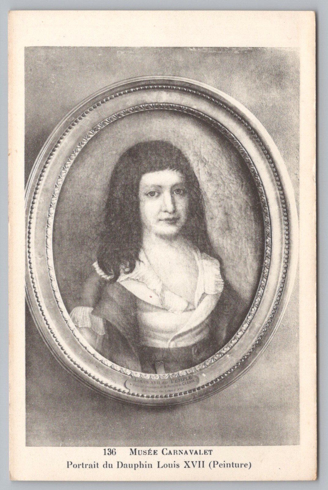 Portrait of Dauphin Louis XVII Painting, Vintage Postcard TS-24A