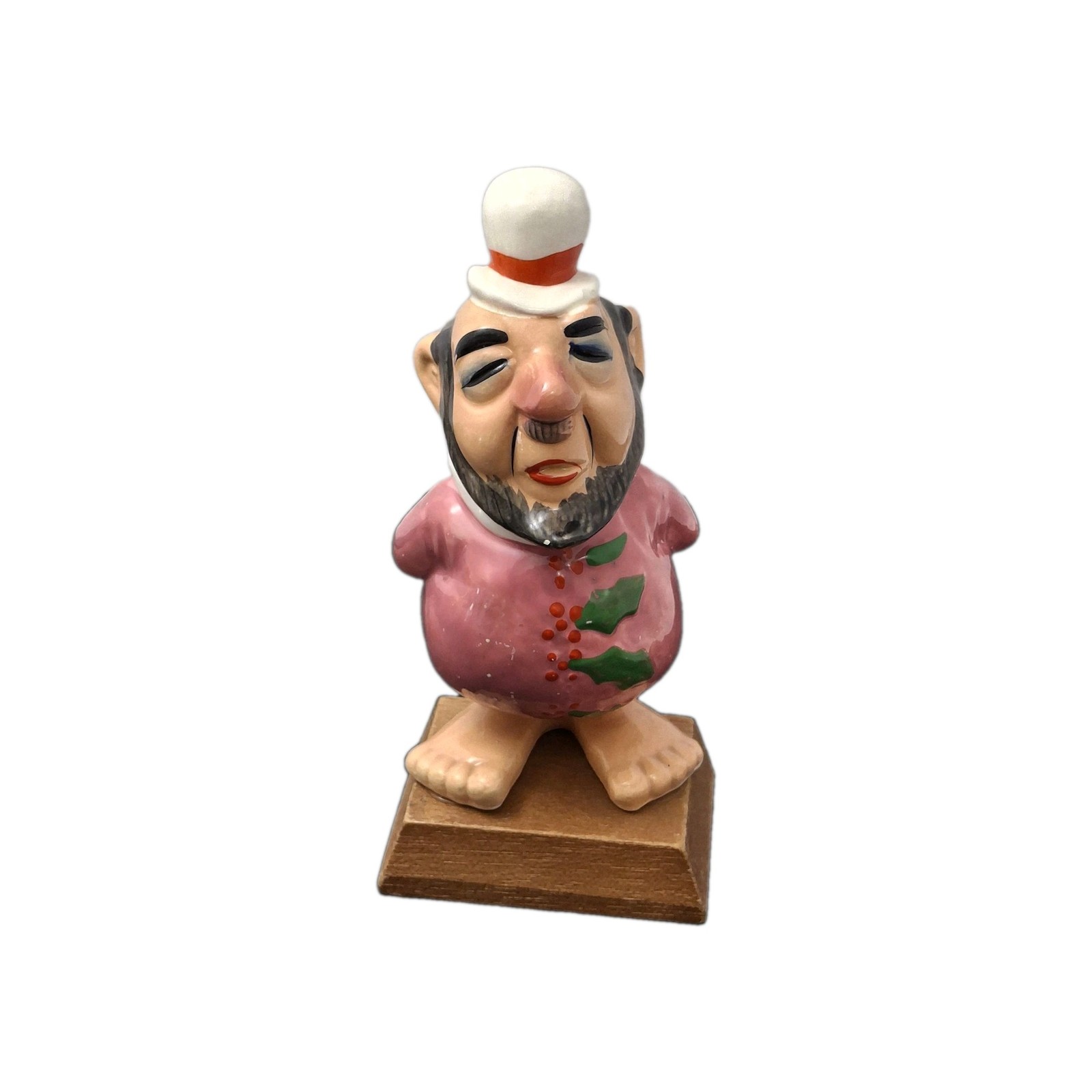 Vintage 1960s Kreiss Psycho Ceramics Christmas Figurine Beatnik\