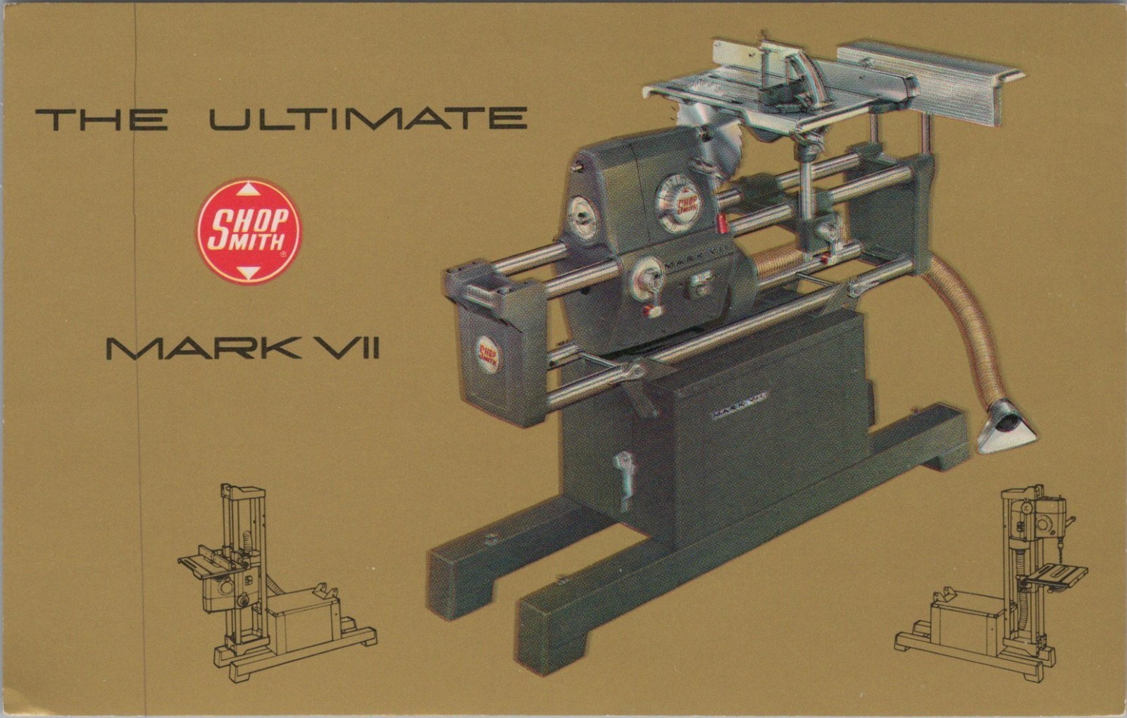 Mark VII Table Saw Sander Lathe Press 7 Tools in 1  Shop Smith postcard GQ8