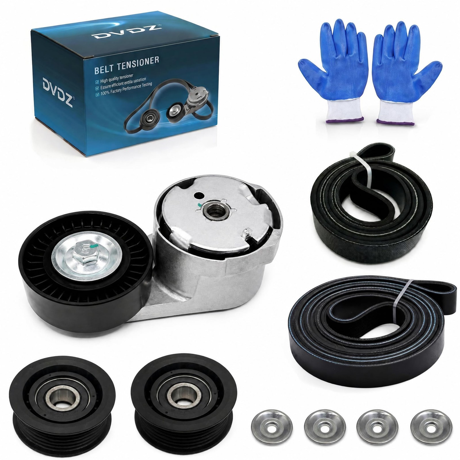 Serpentine Belt Tensioner & Idler Pulley Kit with 2 Belts for Maserati Ghibli... Serpentine Belt Tensioner & Idler Pulley Kit with 2 Belts for Maserati Ghibli...