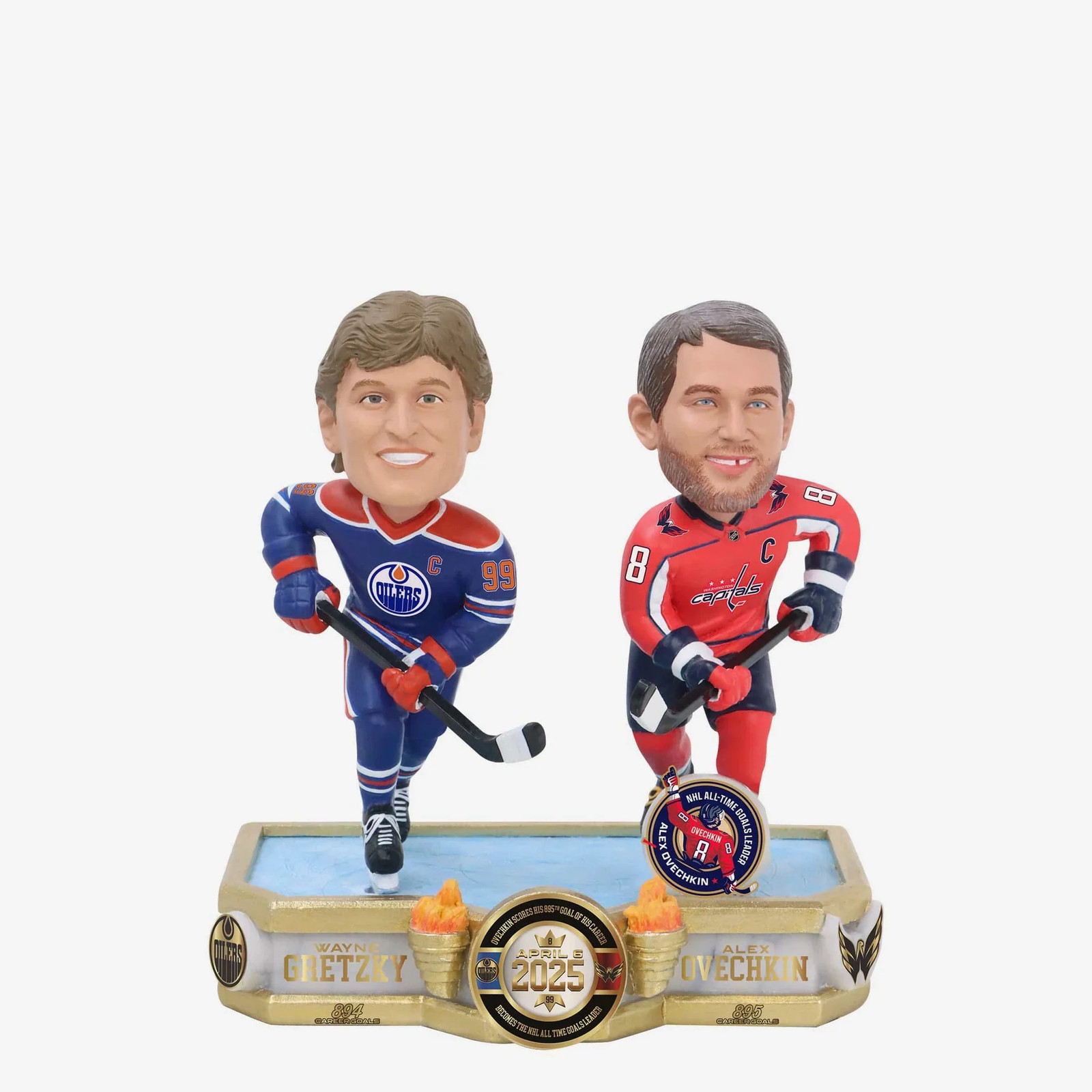 Wayne Gretzky Alex Ovechkin Oilers Capitals All Time Goals Record Bobblehead Wayne Gretzky Alex Ovechkin Oilers Capitals All Time Goals Record Bobblehead
