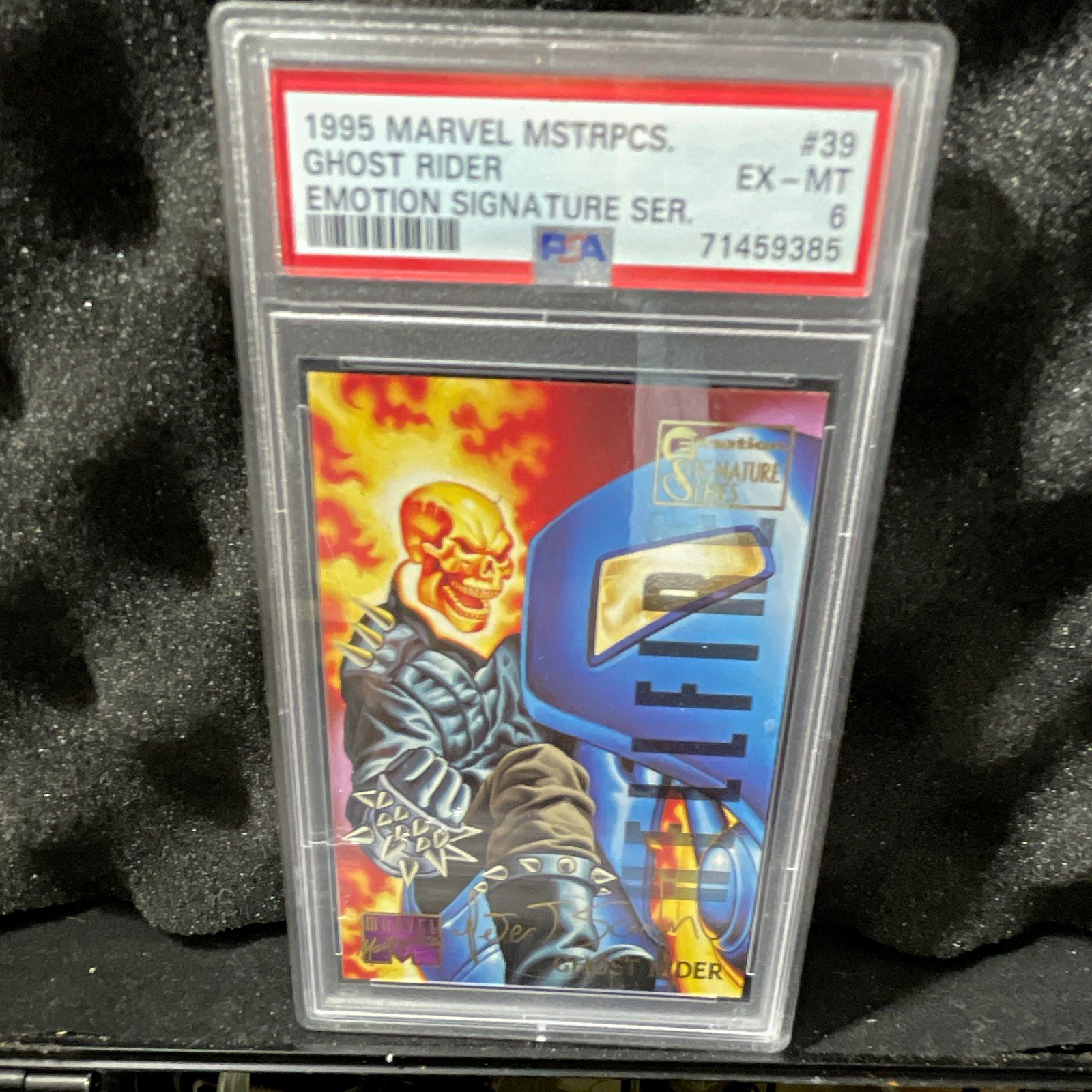 1995 Marvel Masterpieces Ghost Rider Emotion Signature #39 PSA 6 Cert 71459385