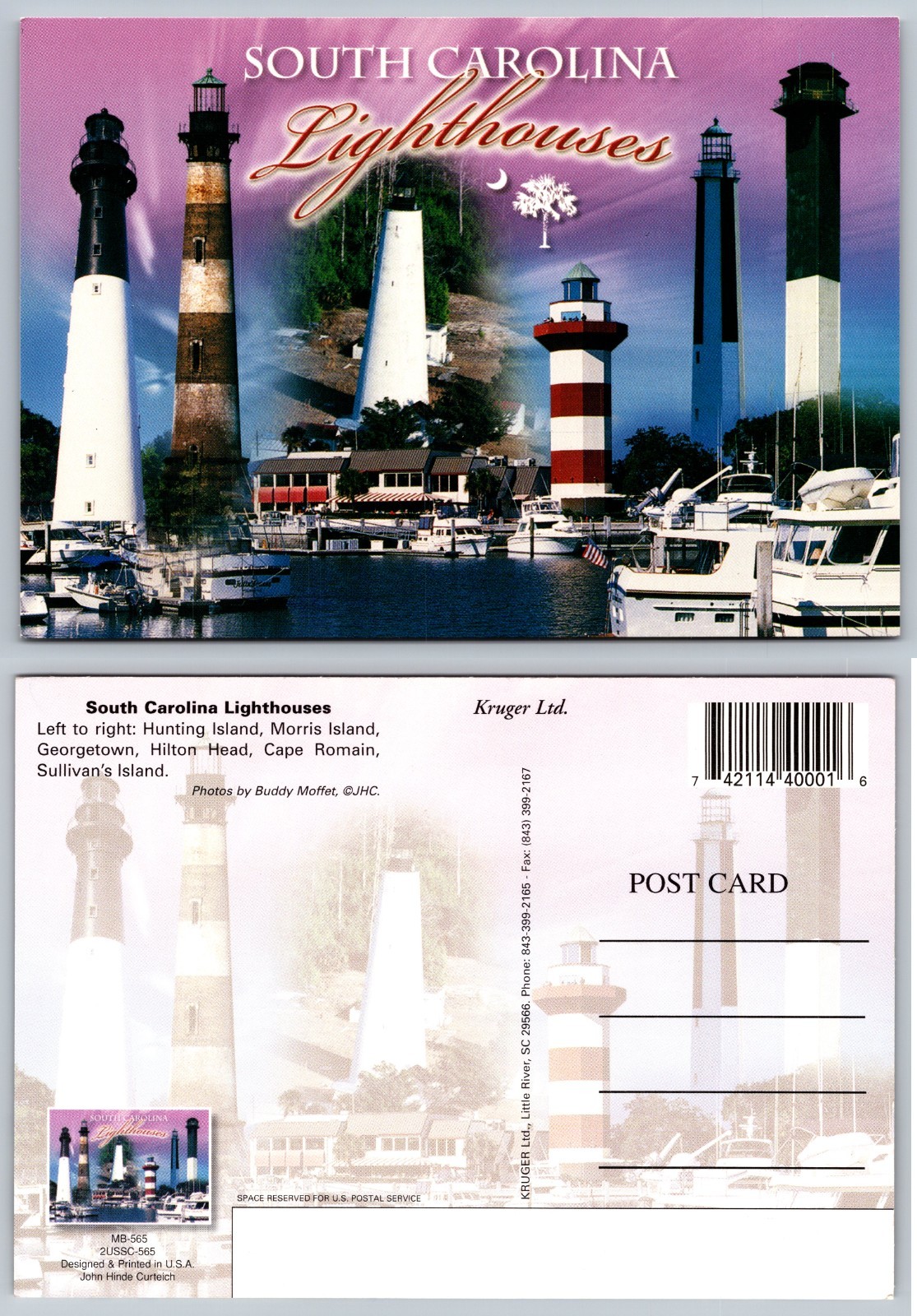 Continental South Carolina Lighthouses Postcard