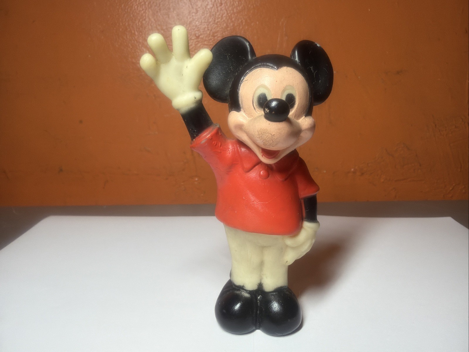 1977 Gabriel Industries Mickey Mouse “Waving” Rubber Figure Walt Disney 4”