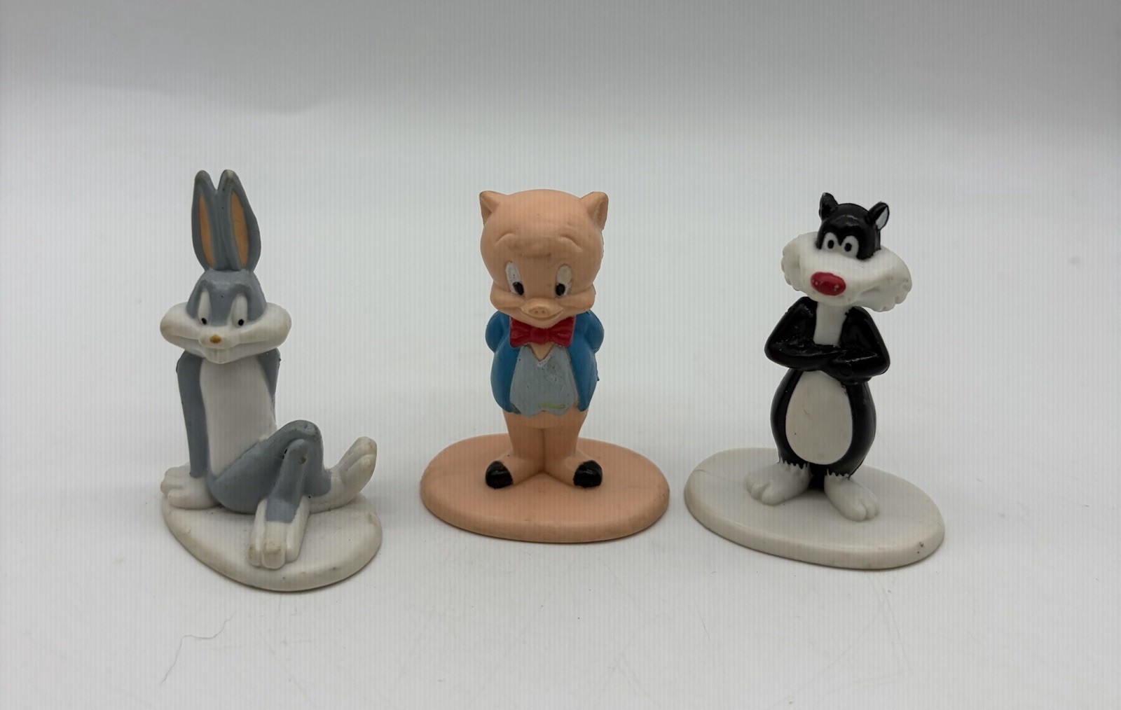 Vintage Arby’s Looney Tunes 3 Figures 1987  Bugs Bunny Sylvester Porky Pig