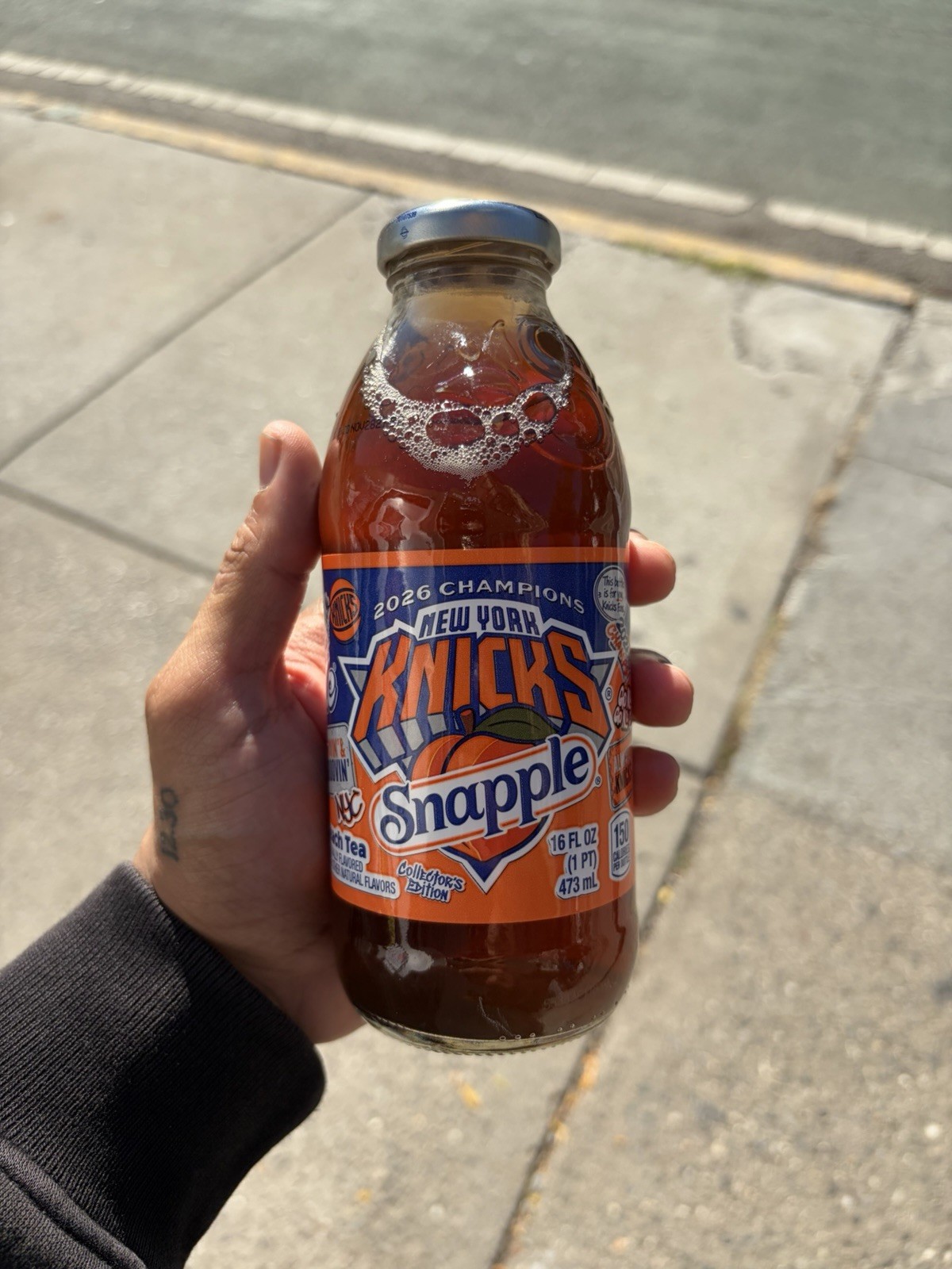 New York Knicks 2026 Champions Limited Edition Snapple Glass Bottle 16oz