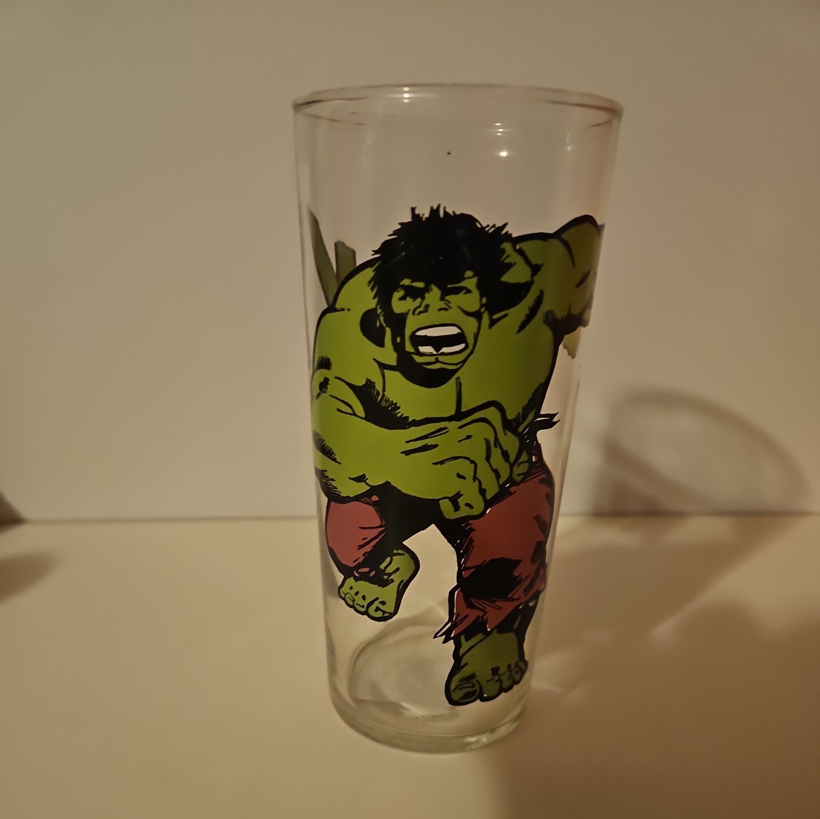 RARE 1978 Marvel Comics Glass Cup THE INCREDIBLE HULK Super Heroes Character 70s