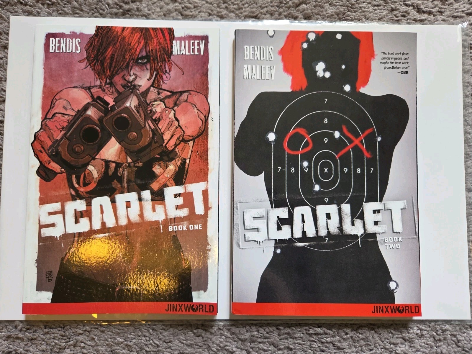 Scarlet Vol. 1 & 2 Bendis & Maleev TPB Lot Of 2 Jinxworld 2018 Book 1 And Book 2