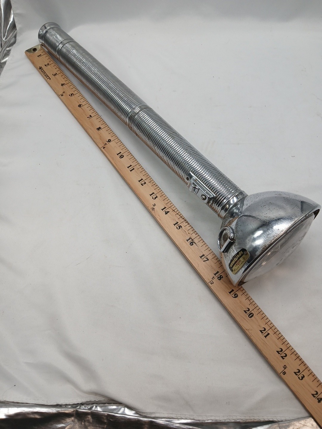 VTG 60\'s Ray-O-Vac Sportsman 3 To 7 D Battery Searchlight 19\ VTG 60\'s Ray-O-Vac Sportsman 3 To 7 D Battery Searchlight 19\