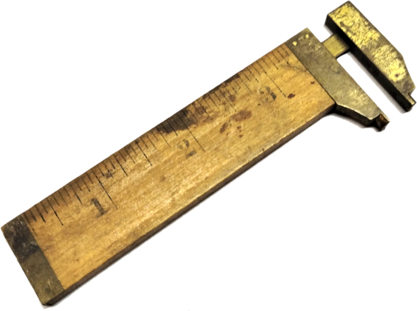 Nice Old STANLEY 136 Caliper Boxwood & Brass Rule Nice Old STANLEY 136 Caliper Boxwood & Brass Rule
