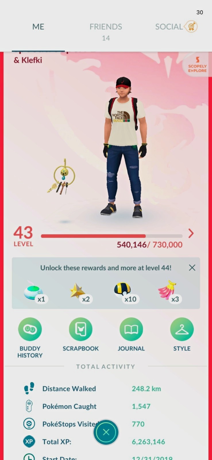 Pokémon GO Game Account Level 43 Shiny With SHINY PIKACHU LUCARIO HAT luckytrade