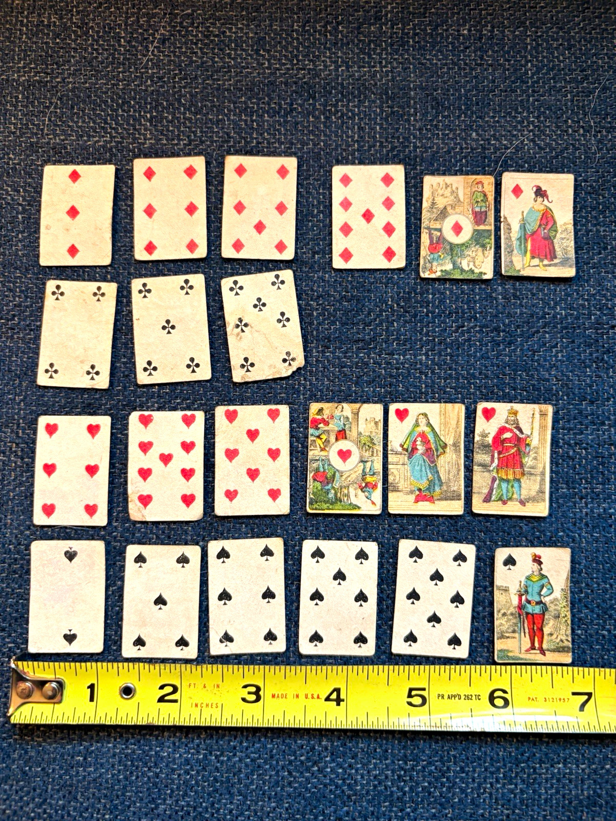 21 Antique C.L. Wüst Miniature Theatre Playing Cards c1890 Germany Scenic Aces 21 Antique C.L. Wüst Miniature Theatre Playing Cards c1890 Germany Scenic Aces