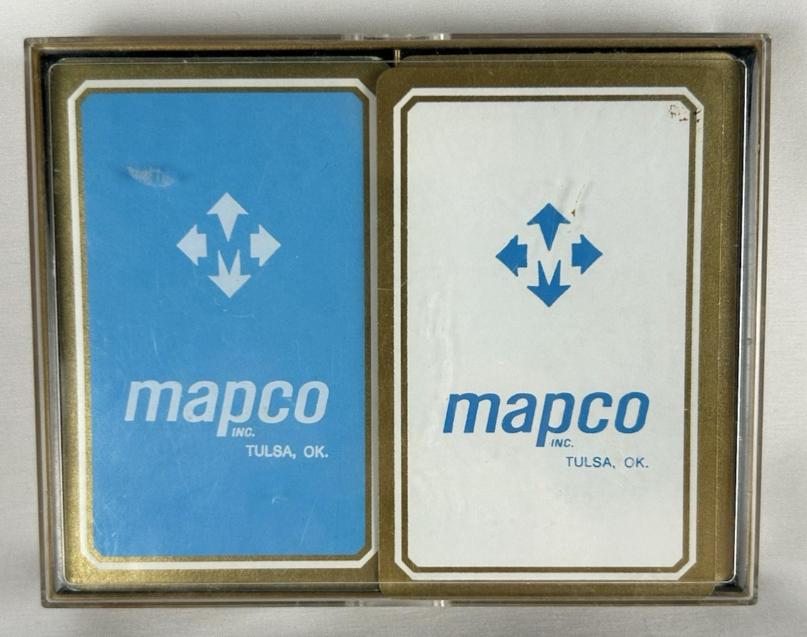 Vtg Mapco Inc Oil Gas Company Tulsa 2 Decks Playing Cards Mid America Pipeline Vtg Mapco Inc Oil Gas Company Tulsa 2 Decks Playing Cards Mid America Pipeline