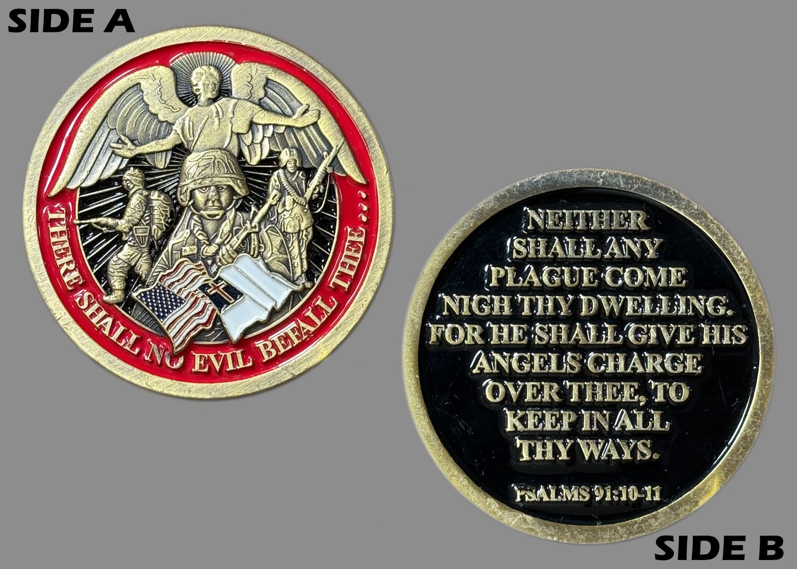 Psalms 91 Military Guardian Angel Scripture Challenge Coin M#5 Psalms 91 Military Guardian Angel Scripture Challenge Coin M#5