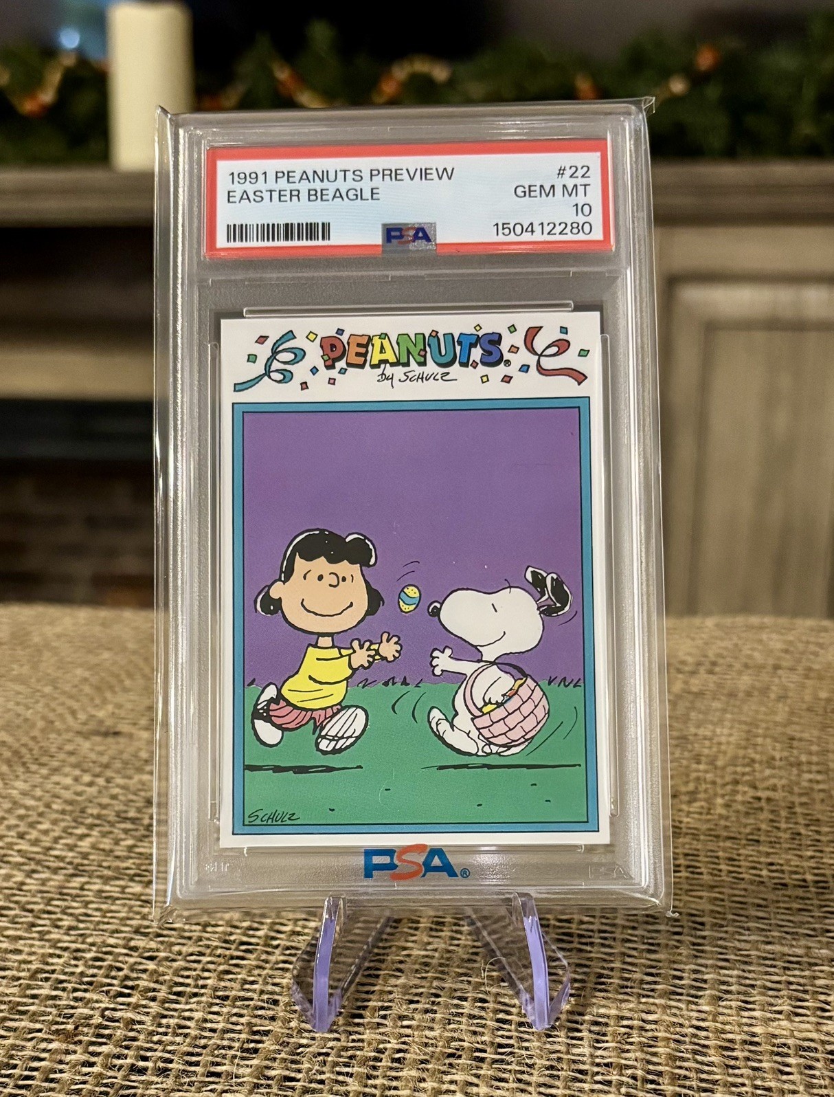 1991 Peanuts Preview PSA 10 Easter Beagle #22 Lucy Snoopy Charlie Brown Holiday