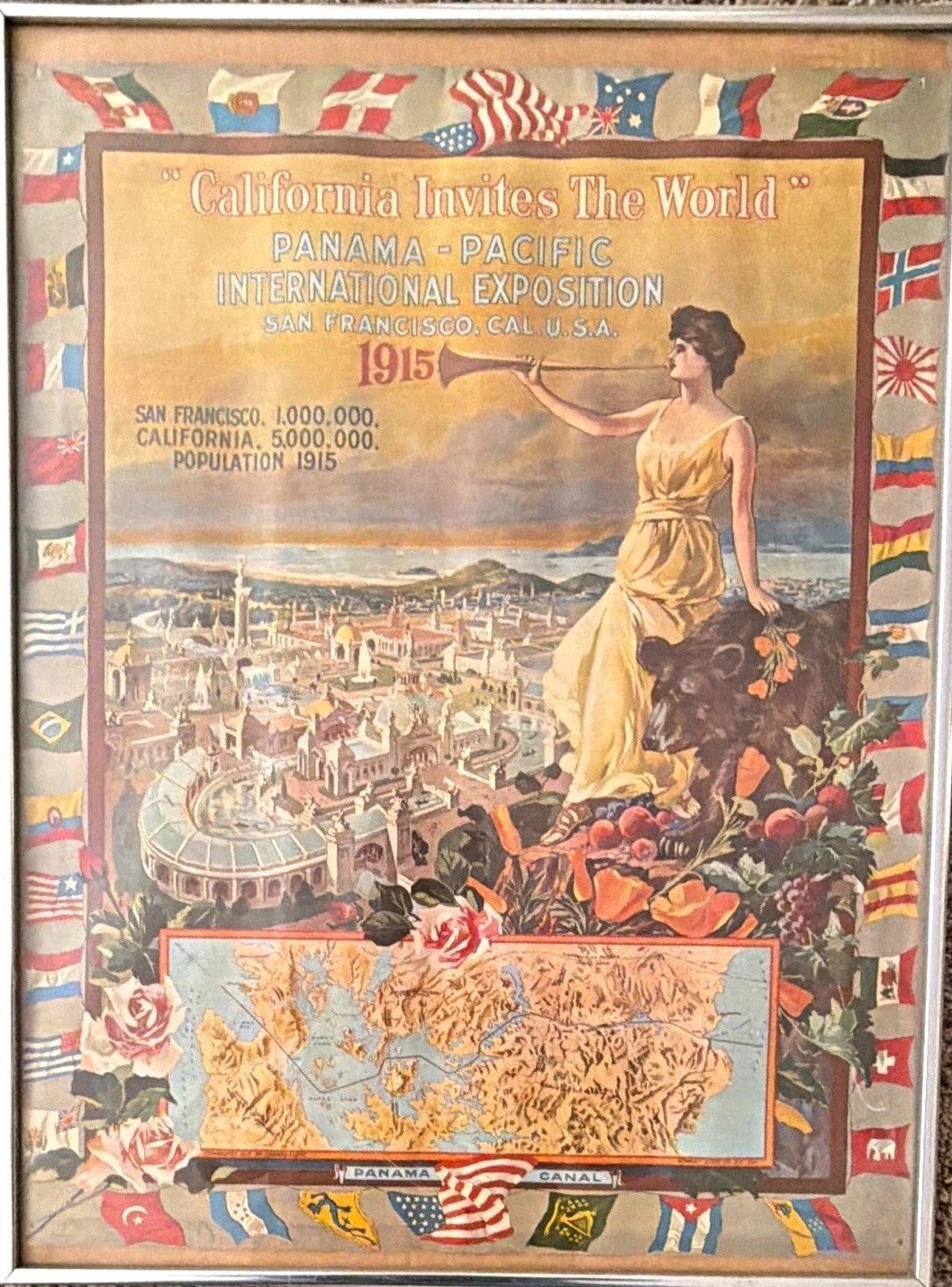 1915 PPIE San Francisco Poster - California Invites the World