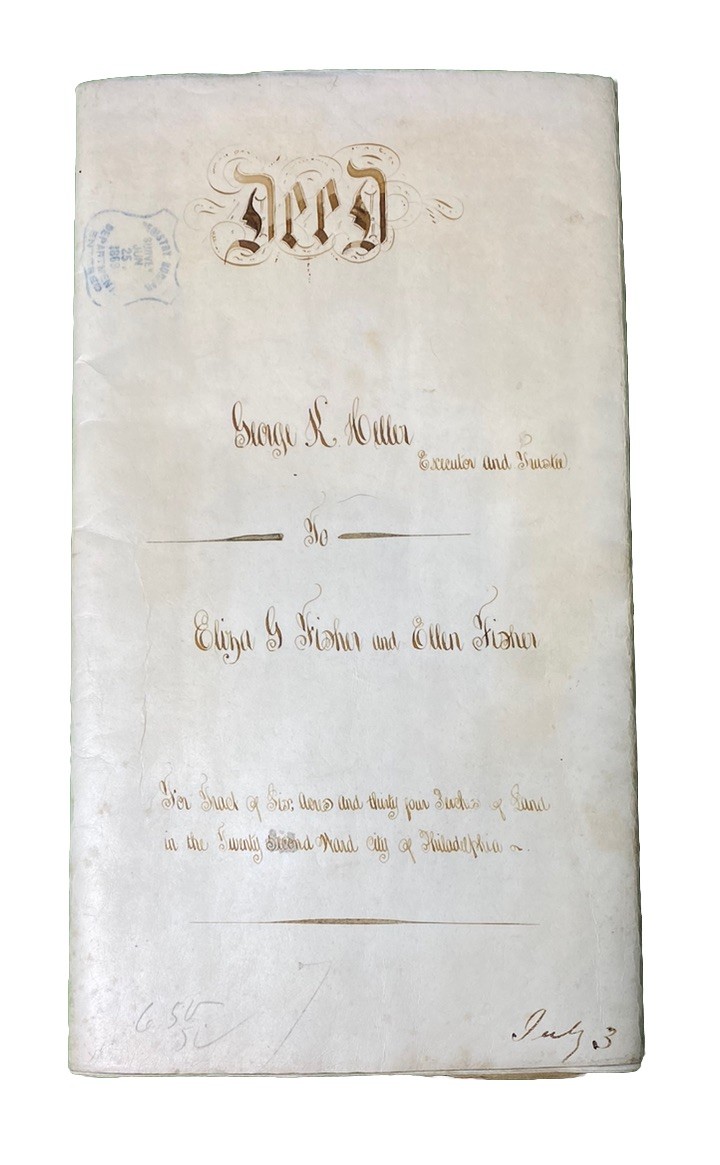 Philadelphia Pennsylvania PA Antique 1869 Unique 5pg Vellum Indenture Land Deed
