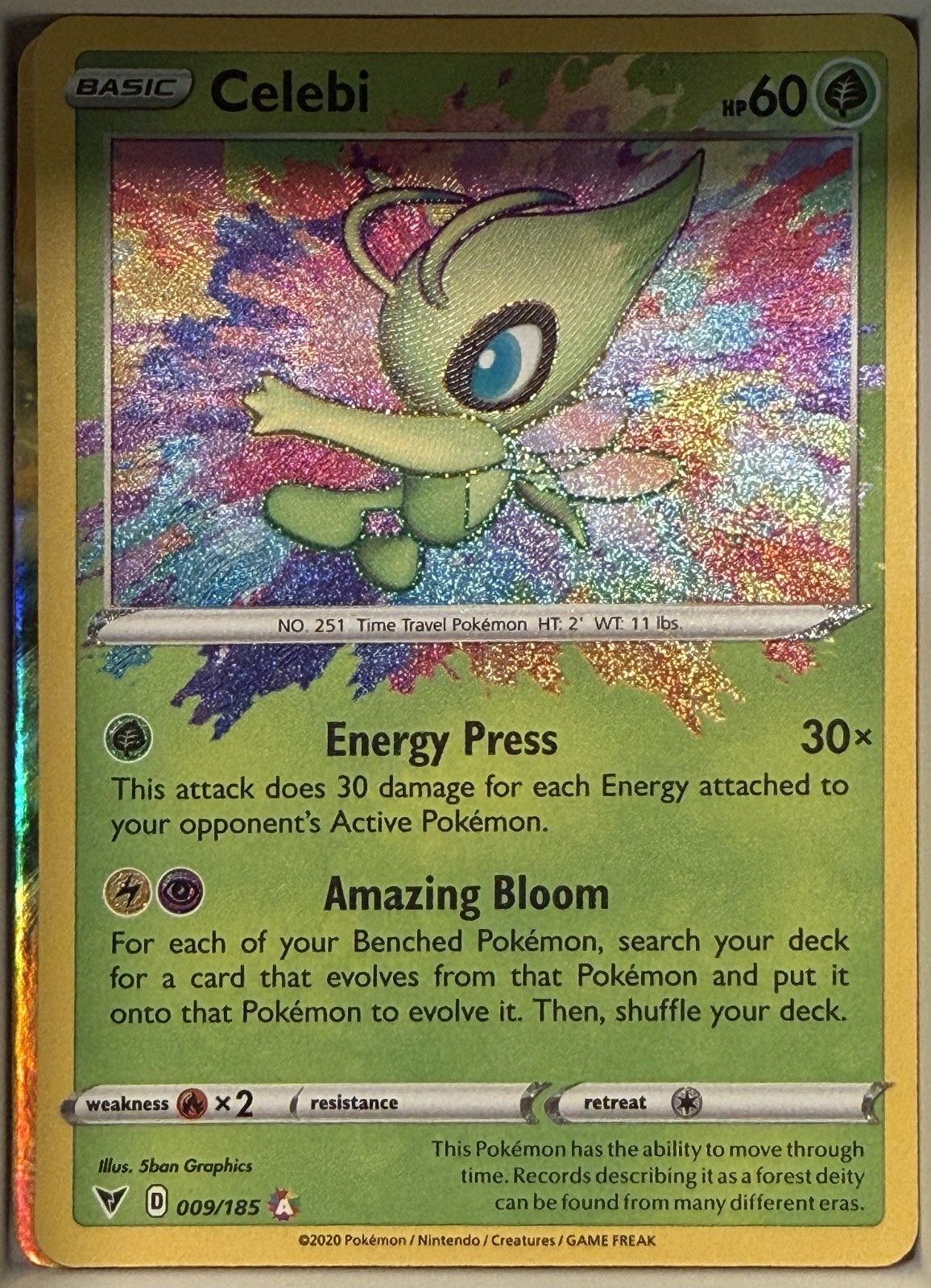 Celebi 009/185 - Pokemon TCG Vivid Voltage Amazing Rare (NM)