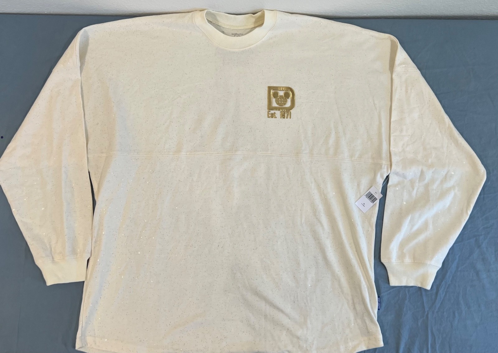 Walt Disney World 50th Anniversary Cream And Gold Spirit Jersey XXL NWT