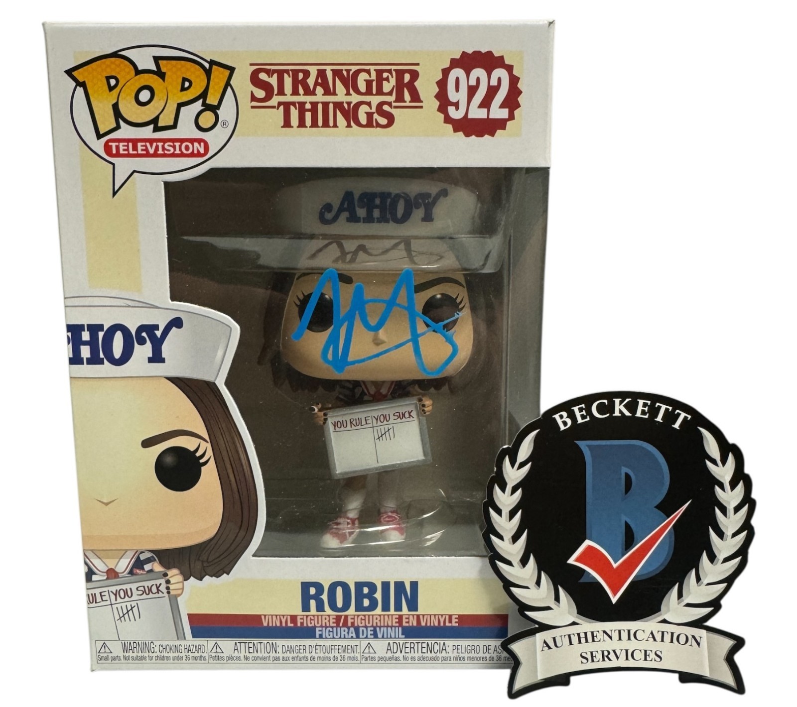 Maya Hawke Signed Autograph Stranger Things Funko Pop 922 Beckett BAS Robin