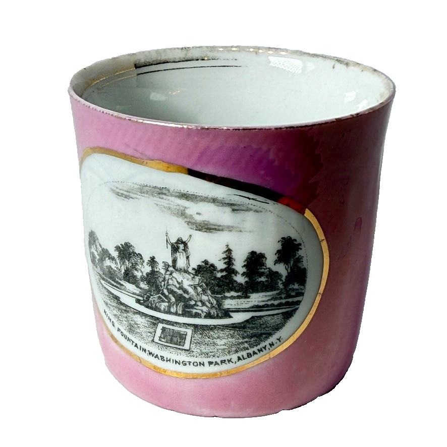 WASHINGTON PARK ALBANY NY NEW YORK Souvenir ANTIQUE CHINA TRINKET CUP WASHINGTON PARK ALBANY NY NEW YORK Souvenir ANTIQUE CHINA TRINKET CUP
