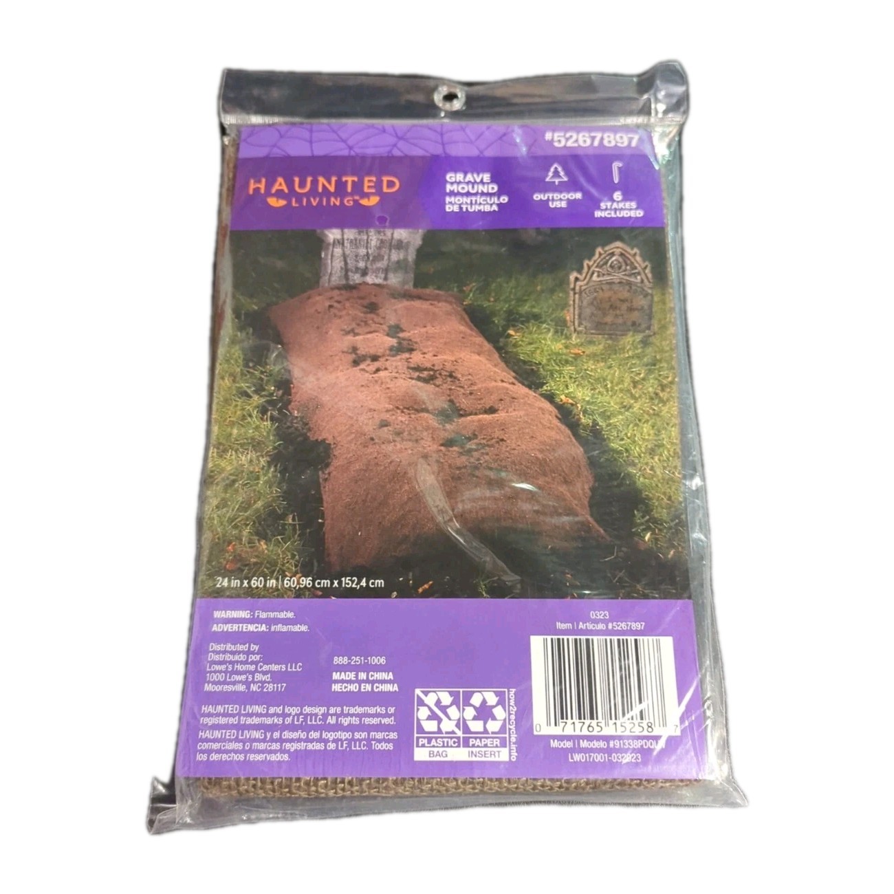 Haunted Living Fresh Grave Mound New In Package Simulates Fresh Dug Grave NIP Haunted Living Fresh Grave Mound New In Package Simulates Fresh Dug Grave NIP