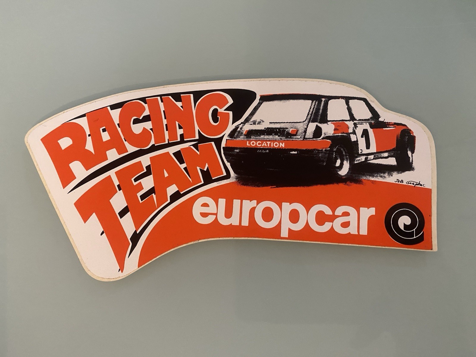 Renault 5 Turbo Racing Team Europcar Sticker Vintage 80 Rare Sticker