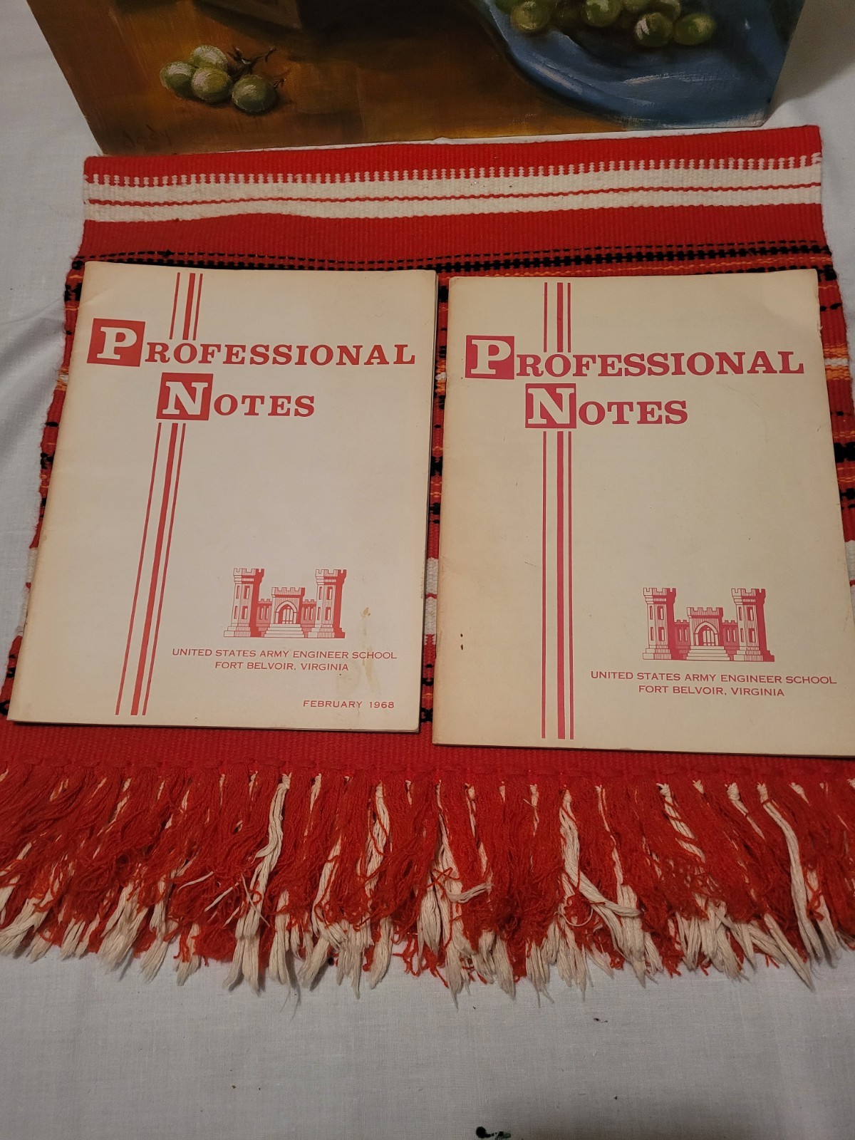 Two Vintage 1968 Professional Notes Army Engineer School Two Vintage 1968 Professional Notes Army Engineer School