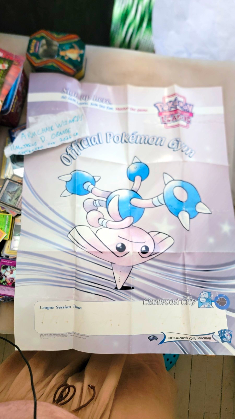 Pokémon TCG League Official Gym Cianwood City Hitmontop Poster 2000 WOTC Pokémon TCG League Official Gym Cianwood City Hitmontop Poster 2000 WOTC