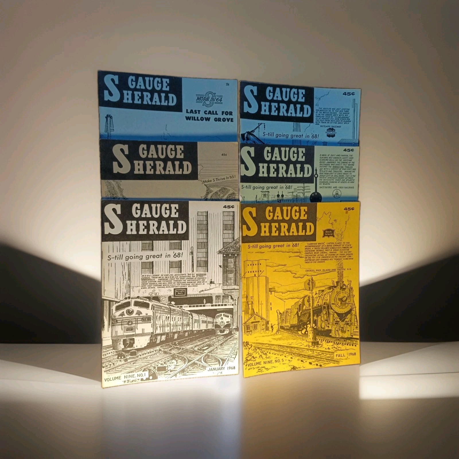 Vintage S Gauge Herald Magazine Lot of 6 (1964-1968) Rare Model Train...