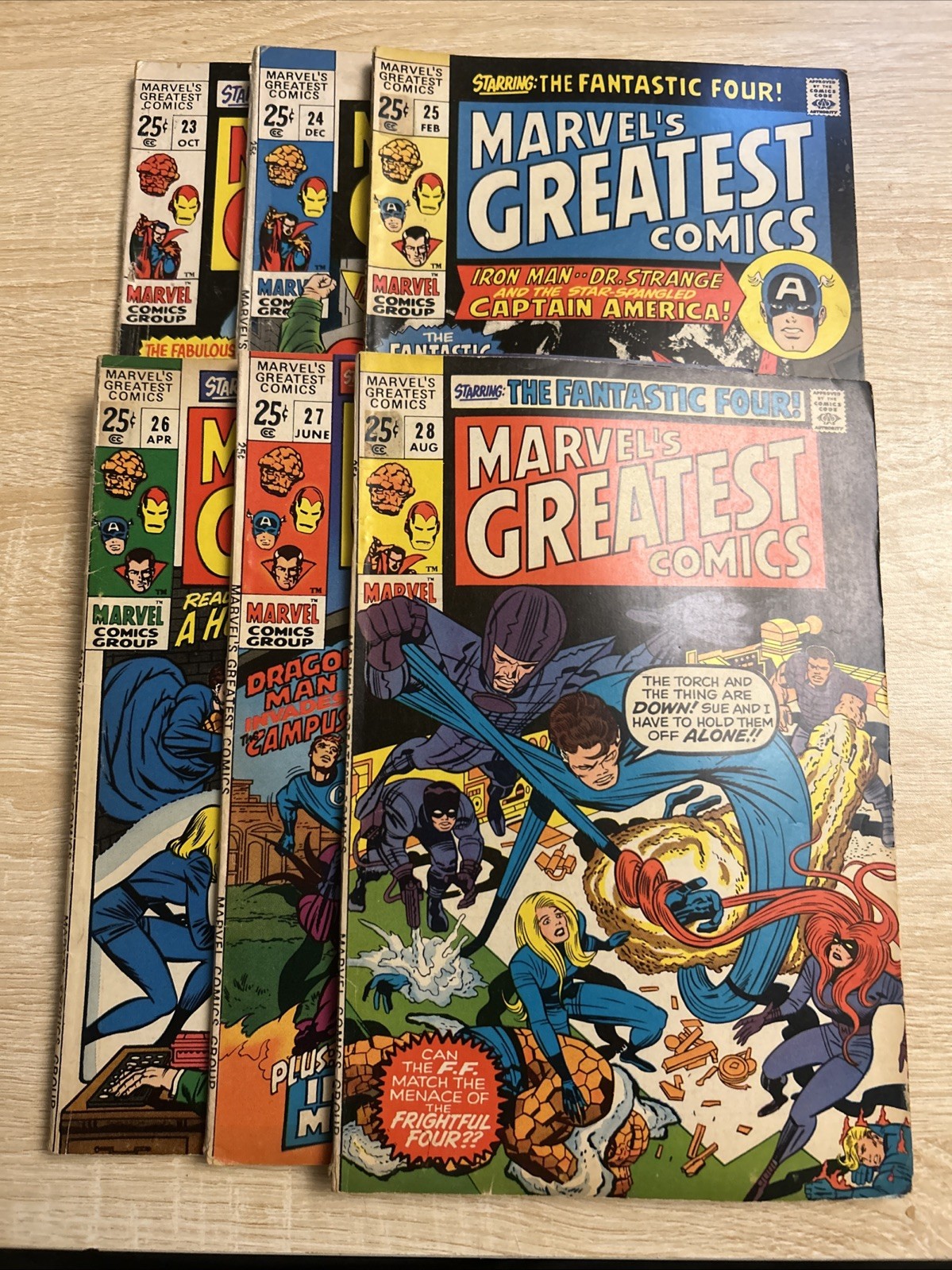 Fantastic Four Marvel's Greatest Comics #23, 24, 25, 26, 27, & 28 Silver Age Lot Fantastic Four Marvel's Greatest Comics #23, 24, 25, 26, 27, & 28 Silver Age Lot